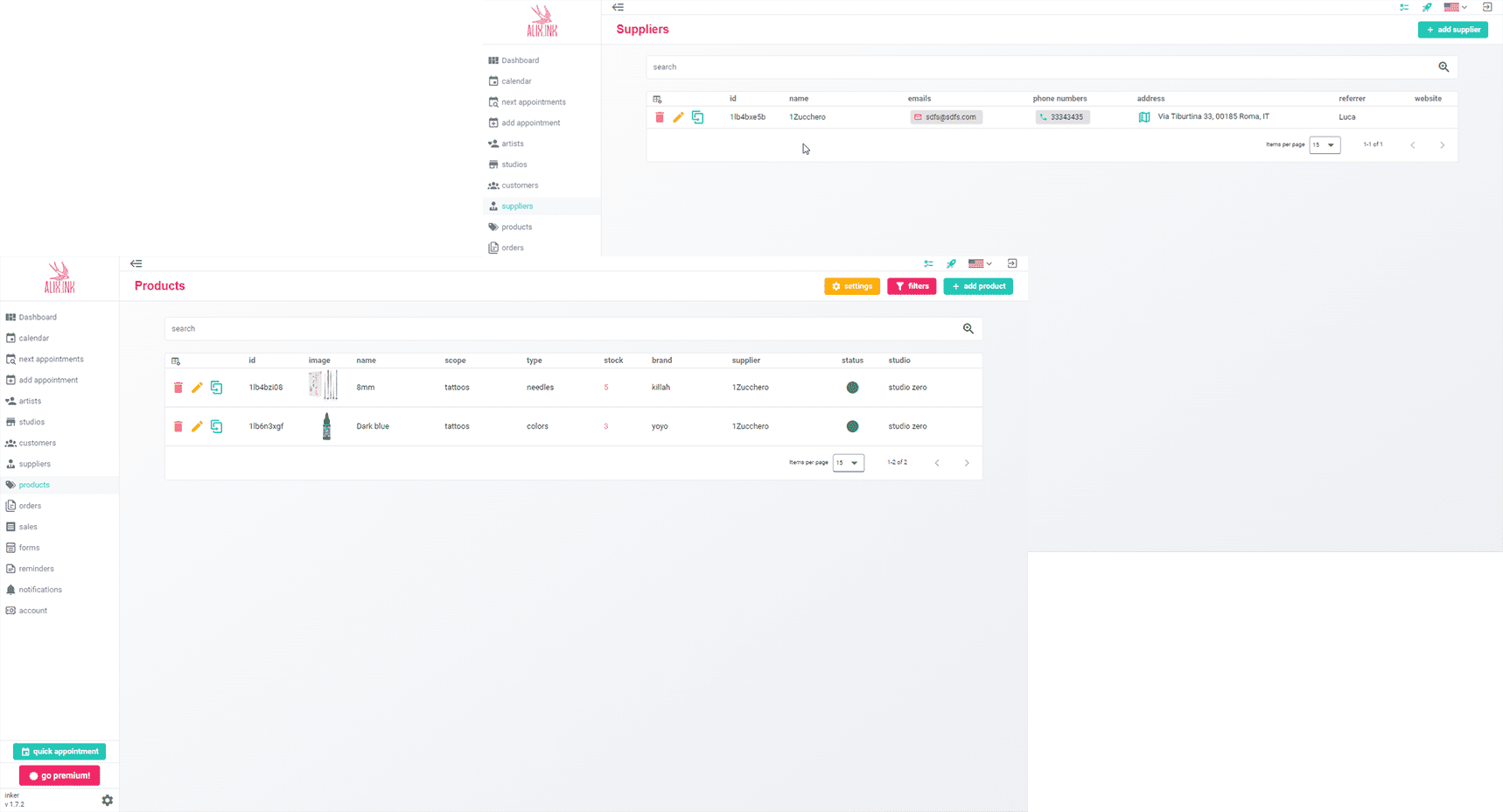 suppliers orders